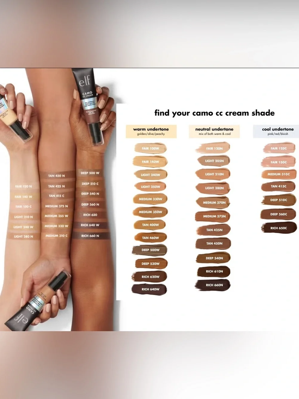 e.l.f. Camo CC Cream Foundation (Light 210 N - exp: 07/2027) NIB 30 g / 1 oz